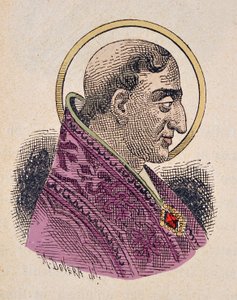 Retrato do Papa Urbain (Urbanus ou Urbano I) Ier (222-230) de Italian School