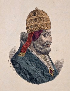 Retrato do Papa Urbain III (Urbano ou Urbanus ou Urbano) (1185-1187) de Italian School