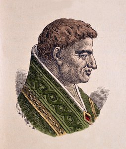 Retrato do Papa Victor II (Vittore) (1086-1087) de Italian School