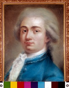 Retrato do autor Carlo Goldoni de Italian School