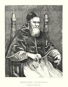 Raphael Sanzio, Papa Júlio II, Colecção Pitti Palace (gravura) de Italian School