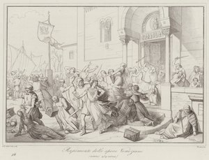 Rapto das Noivas Venezianas, 930 (gravura) de Italian School