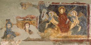 Restos de um afresco, Santa Maria Antiqua, Roma de Italian School