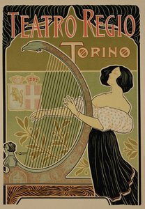 Reprodução de um cartaz publicitário do Teatro Real de Turim