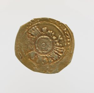 Reverso do Tari de Amalfi com epigrafia pseudo-cufic (ouro) de Italian School