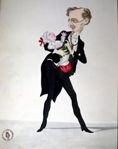 Risorgimento: desenho animado representando o Ministro das Finanças Bettino Ricasoli (1809-1880) 1865 Museo Nazionale del Risorgimento Roma de Italian School