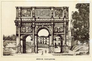 Roma: Arco de Constantino (litho) de Italian School