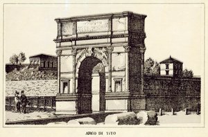 Roma: Arco de Tito (litho) de Italian School