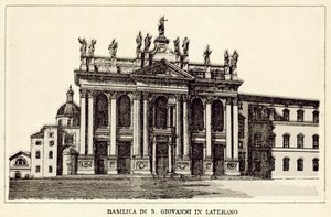Roma: Basílica de São João em Lateranense (Litho) de Italian School