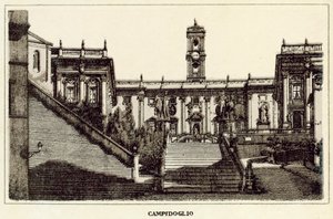 Roma: Campidoglio (litho) de Italian School