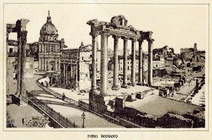 Roma: Fórum Romano (litho) de Italian School