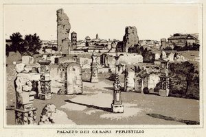 Roma: Palácio dos Césares, Peristyle (litho) de Italian School