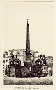 Roma: Piazza Di Monte Cavallo (litho) de Italian School