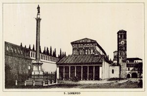 Roma: S Lorenzo (litho) de Italian School