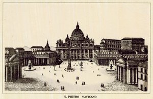 Roma: Vaticano de São Pedro (Litho) de Italian School