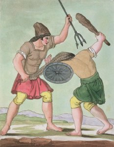 Gladiadores Romanos, de LAntica Roma, 1825 de Italian School
