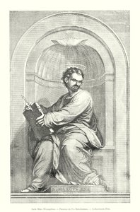 São Marcos Evangelista, Painel de Fra Bartolommeo, Coleção Pitti (gravura) de Italian School
