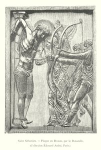 São Sebastião, placa de Bronze, de Donatello, Edouard Andre Collection, Paris (gravura) de Italian School
