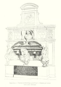 Santa Croce, Túmulo de Miguel Ângelo, de Vasari, Escultura de Lorenzi, Cioli e Giov Dell