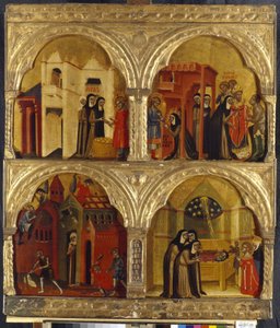 Cena da vida de Santa Juliana. Pintura por um mestre veniciano, tempera sobre madeira, segunda metade do século XIV. Arte italiana, Idade Média, arte gótica. Estado Hermitage, São Petersburgo. de Italian School