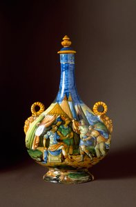 Cenas das Metamorfoses de Ovide. Jarra de cerâmica produzida em Urbino, na oficina Fontana, Itália. Florença do século XVI, Museo Nazionale del Bargello de Italian School
