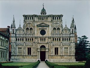Fachada de tela do mosteiro cartuxo, iniciada em 1473 de Italian School