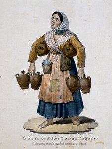 Vendedor de água sulfurosa, Itália de Italian School