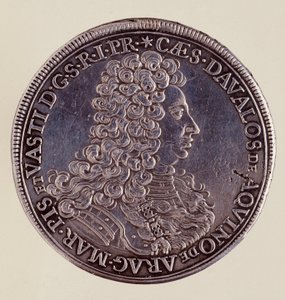 Moeda de prata (thaler) de Nápoles: Cesare Michelangelo d