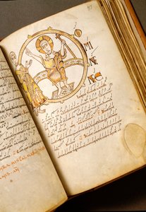 Página de canto com o manuscrito de neumas da escola bolonhesa. (MS.123-Folio 93r) Roma do século XI, Biblioteca Angélica de Italian School