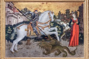 São Jorge e o Dragão" de Italian School