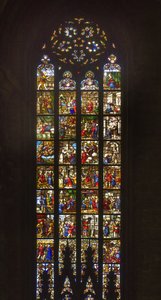 Histórias de Santa Catarina de Alexandria (vitral) de Italian School