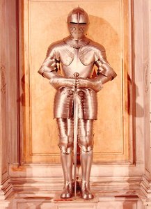 Terno de armadura pertencente a Henri IV (1553-1610) c.1600 (ferro) de Italian School