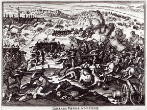 O cerco de 1683 de Viena de Italian School