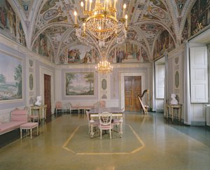 A Sala da Audiência, afrescos pintados por Matteo Rosselli (1578-1650) em 1623 de Italian School