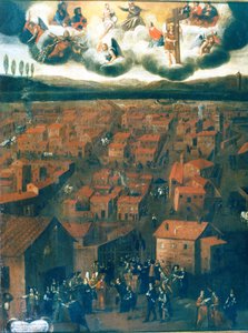 A Praga em Roma em 1656 de Italian School