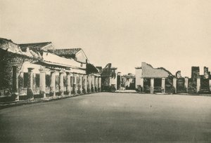 Os banhos de Stabian - O Lugar da Luta Livre como é (gravura) de Italian School