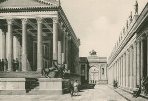 O Templo de Jove e o Arco de Nero como eram (gravura) de Italian School