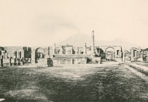 O Templo de Jove no Fórum Civil como é (gravura) de Italian School