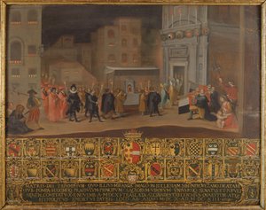 A tradução dos restos da Madonna de Provenzano, 1610 de Italian School