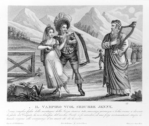 The Vampire Seduces Jenny, ilustração de 
