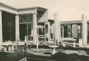 O Viridarium na Casa dos Vettii. Como é (gravura) de Italian School