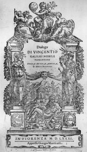 Página de título de Della Musica Antica et (sic) de Moderna de Vincenzo Galilei, 1581 de Italian School