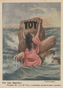 Tot Digestible Cachet (litografia a cores) de Italian School