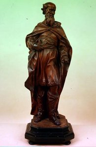 Estátua Veneziana de um Santo Masculino Barbudo de Italian School