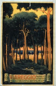 "Viareggio", publicado por Richter e Co., Pisa, italiano (litografia a cores) de Italian School