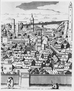 Vista de Bolonha (gravura) de Italian School