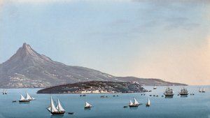 Vista de Nápoles (gouache) de Italian School