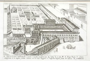 Vista, papal, palácio, monte, cavallo de Italian School