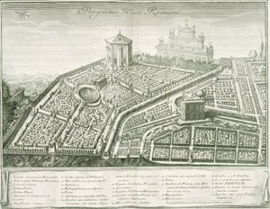 Vista do Jardim Romano, 1772-1784 de Italian School