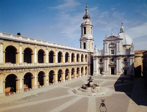 Vista da fachada, construída entre 1570 e 1587 de Italian School